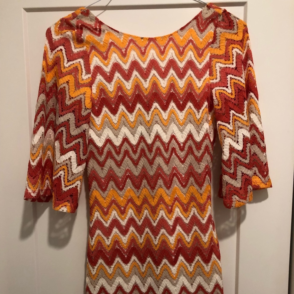 70’s Pattern Mini Dress - Picture 2 of 3
